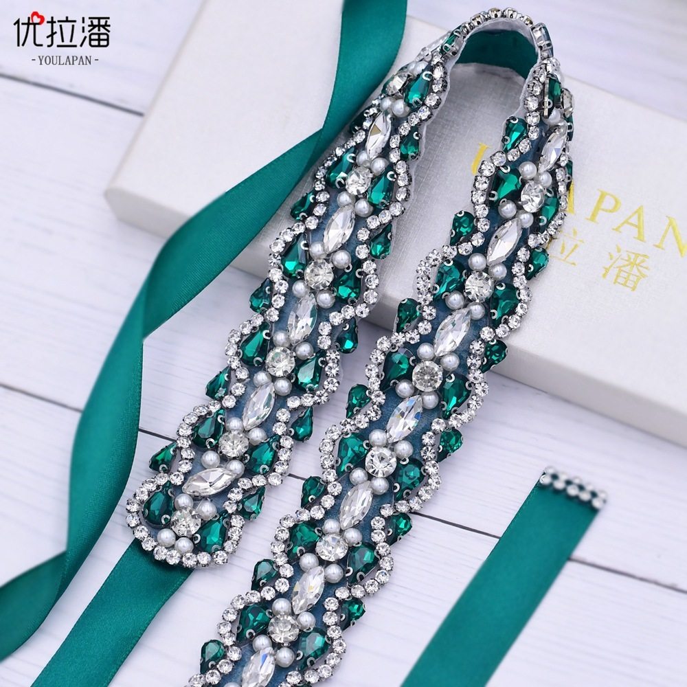 潮流高级外贸绿色水钻水晶新娘腰封女地中海风情水晶编织腰带S466,服饰配件/皮带/帽子/围巾,腰带/皮带/腰链,淘宝优惠券,粉丝福利购,淘宝优惠卷