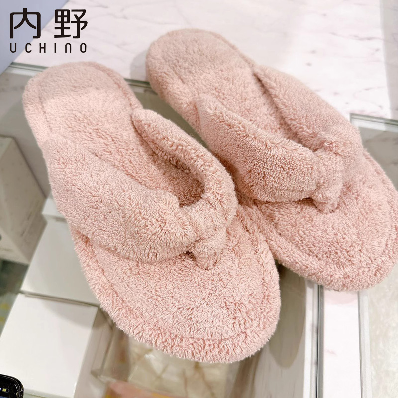 【100%正品】品牌专柜内野UCHINO男女毛茸茸毛巾料家居人字拖鞋_寓物品牌折扣店_居家布艺-第4张图片-提都小院