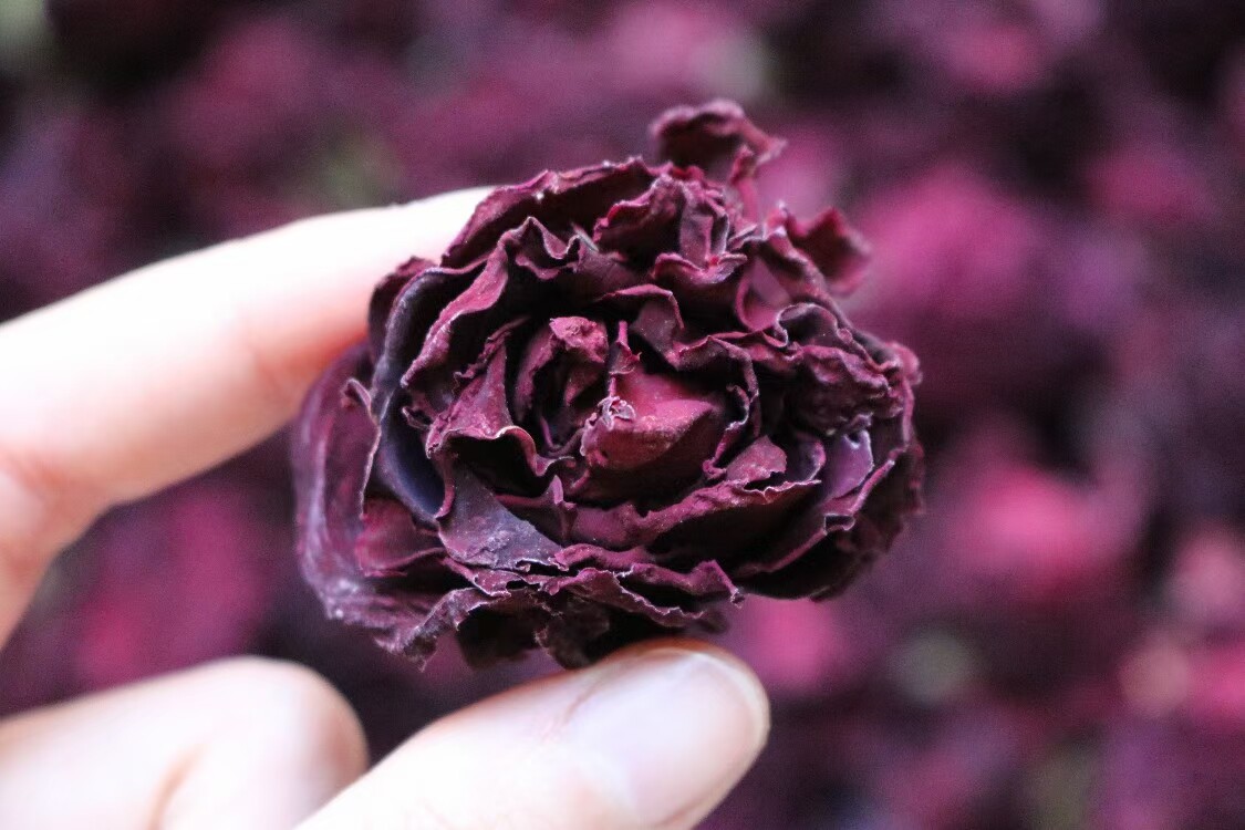 墨红玫瑰花干颜色鲜艳口感香味好每朵都让你身心愉悦来杯美丽50克