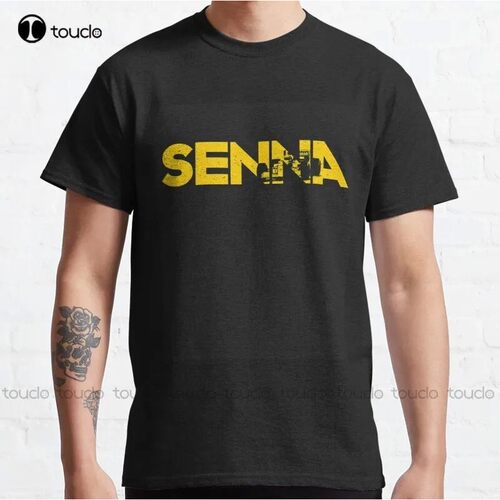 New Ayrton Senna Brazil Classic T-Shirt Cotton Tee Shirt S-5