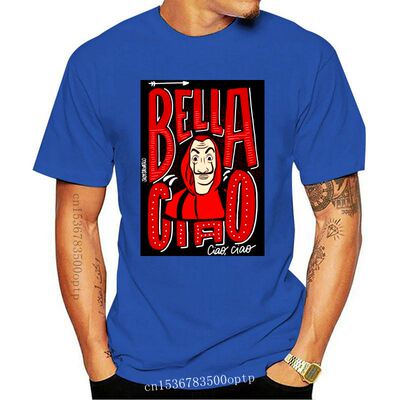 New La Casa De Papel Men TV Movie T-shirt Slim Fit Crew Neck