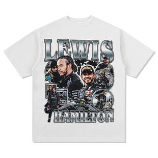 2025 New Hamilton Lewis F1 Vintage Print Fashion Loose Cott
