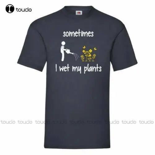 New Sometimes I Wet My Plants Funny Gardening T-Shirt Small-