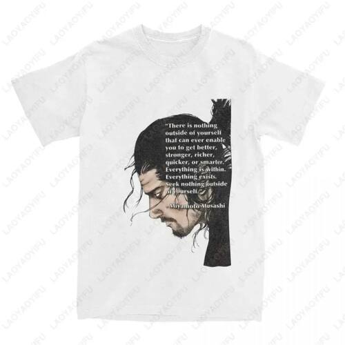 Miyamoto Musashi Quote Vagabond Merch Funny Short Sleeve Men