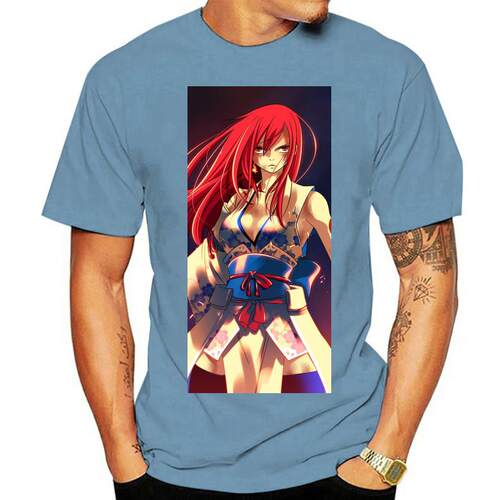 Fashion Japan anime T Shirt Men Fairy Tail Shirts Comfortabl