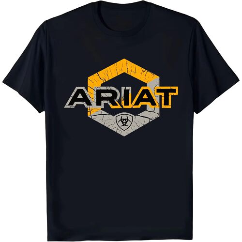 Ariat Men's Hex Static T-Shirt 2025 Summer Vintage Men Women