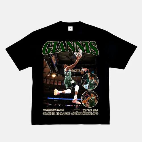 Giannis Alphabet Brother Cotton Short Sleeve Men's and Women