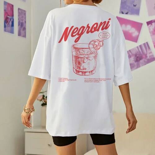 HB001-Negroni Graphic Tees Cocktail Drinking Shirt Harajuku