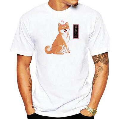 Cute Japanese Akita Inu Doggie T Shirt For Men Pre-shrunk Co