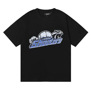 Gangster Rap West Coast Pattern Black Retro Short Sleeve T-S