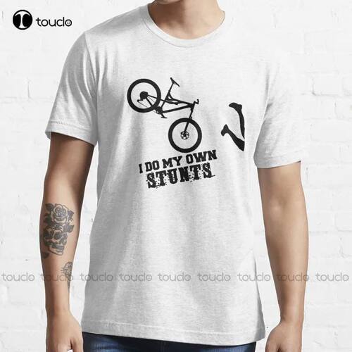 New I Do My Own Stunts Funny Mountain Bike T-Shirt Cotton Me