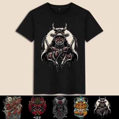 Japanese Samurai Clothes Japanese Trendy Brand Short-sleeved