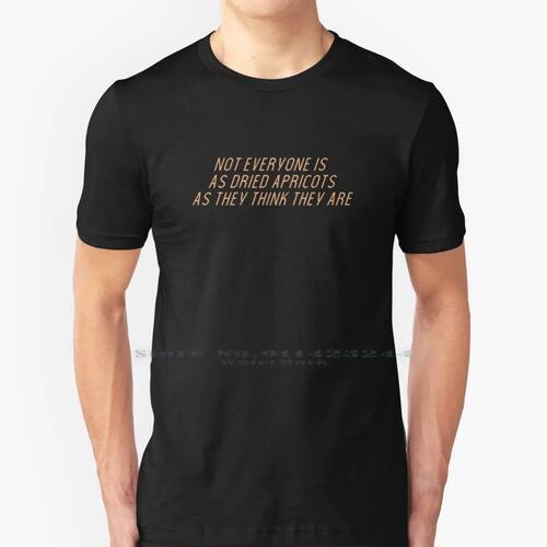 James Acaster's Apricots-Black Background 100% Cotton T Shir