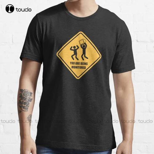 New You Are Being Monitored T-Shirt Cotton Tee Shirt S-3Xl W