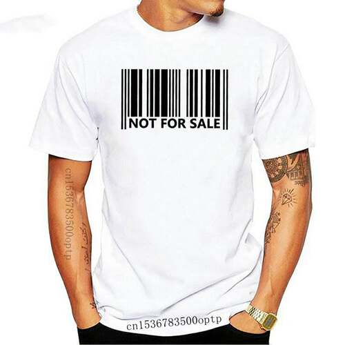 New Not For Sale Barcode Print Women tshirt Cotton Casual Fu