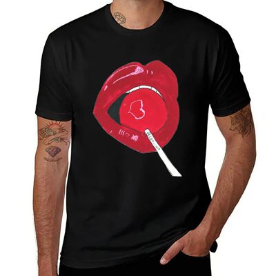 Lovely Lips T-Shirt vintage custom t shirt man clothes mens