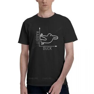 Summer tshirt men Wittgenstein Rabbit Duck Illusion Classic