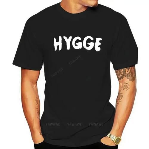 Male t-shirts black Hygge &ndash Scandinavian Cozy Danish T