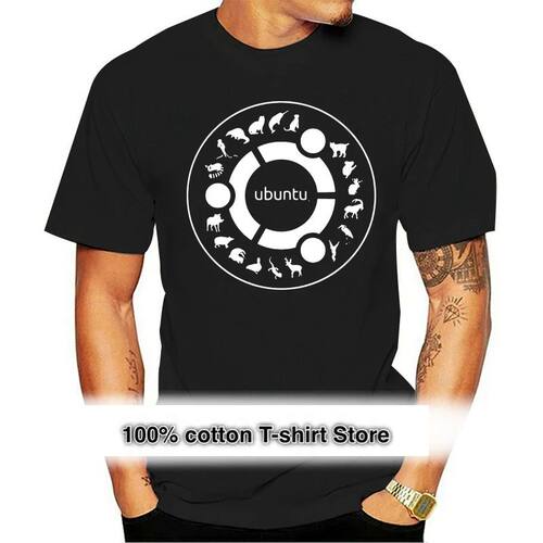2024 New Mens T Shirts Linux Ubuntu T Shirt (Medium) 100% Co