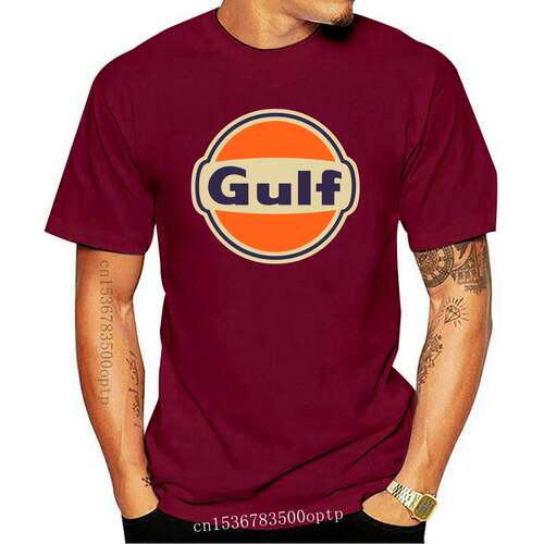 Limited Gulf Oil Rusty Vintage Distress Logo Design Black T-