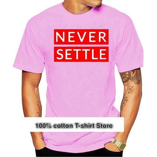 Men  Never Settle OnePlus Red Unisex Women Top 2024 Casual S