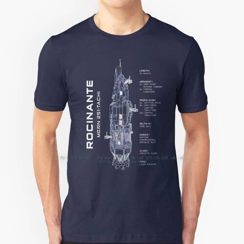 Rocinante Blueprint-The Expanse 100% Cotton T Shirt Rocinant