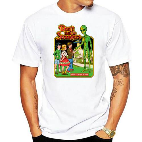 Don't Talk to Strangers Alien UFO T-Shirt Gift
