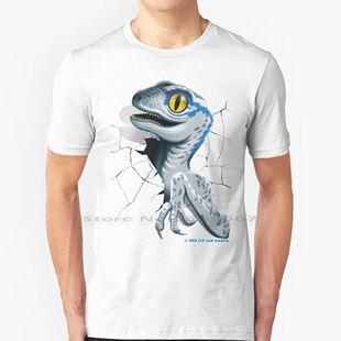 World-Baby Blue Velociraptor 100% Cotton T Shirt World Baby