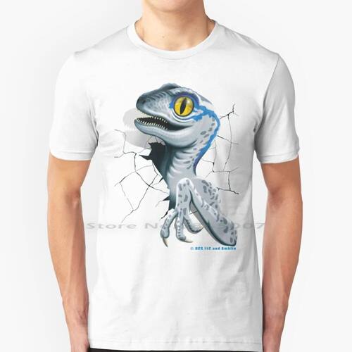World-Baby Blue Velociraptor 100% Cotton T Shirt World Baby
