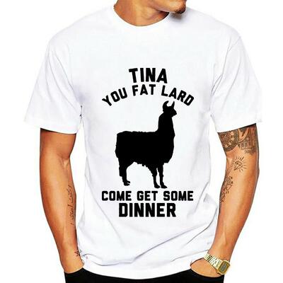 T-Shirt athlétique gris Tina You Fat Lard, venez dîner