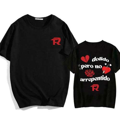 Fuerza Regida Band T-shirt Rose Flower Graphic Printing Tee-