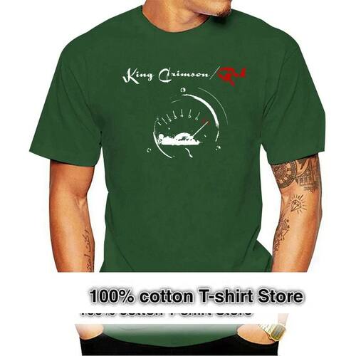 King Crimson Men Red Speedometer T Shirt Black
