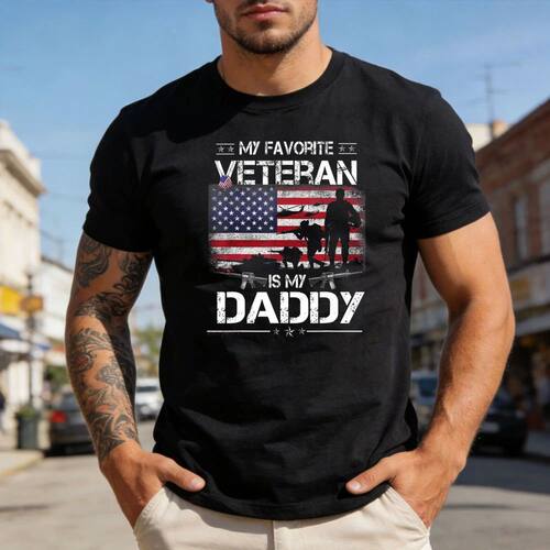 My Favorite Veteran Is My Daddy Father Veterans Day T-Shirt