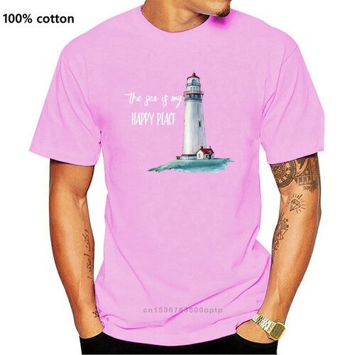 Funny Men t shirt Women novelty tshirt The Sea is my Happy P