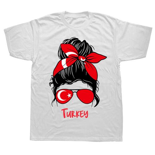 Funny Turkey Turkish Girl Woman Flag T Shirt Summer Graphic