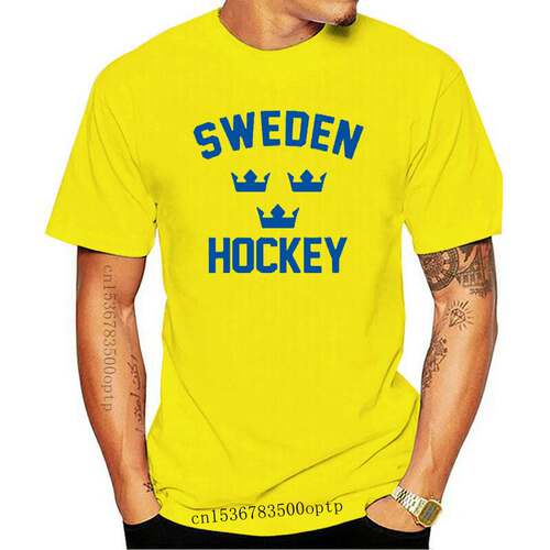 New Sweden Team Hockeyer Cloth Leisure Men Army Green T Shir