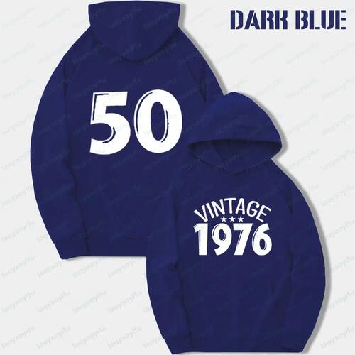 Vintage 1976 Birthday Hoodies 50th Birthday Gift for Men Wom