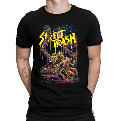 Hipster  Fright Rags Street Trash Horror Movie T Shirt Black
