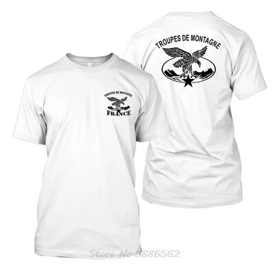 France Troupes De Montagne Mountain Brigade Army Men's T-Shi