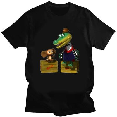 Kawaii Russian Cheburashka Big-eyed Monkey Women T Shirt Cro