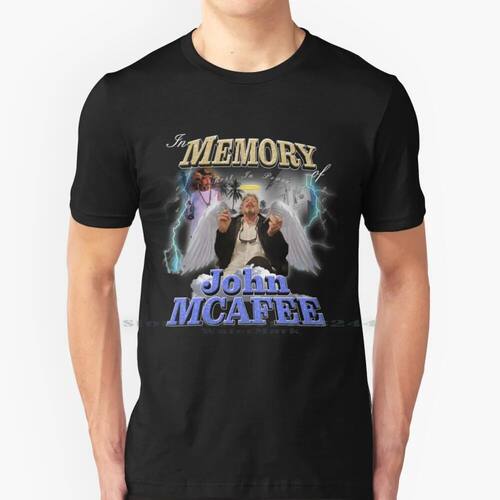 Rest In Peace John Mcafee 100% Cotton T Shirt John Mcafee Ma