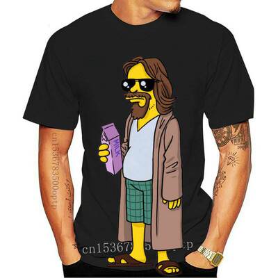 New The Big Lebowski The Dude Homer Funny White T-Shirt For