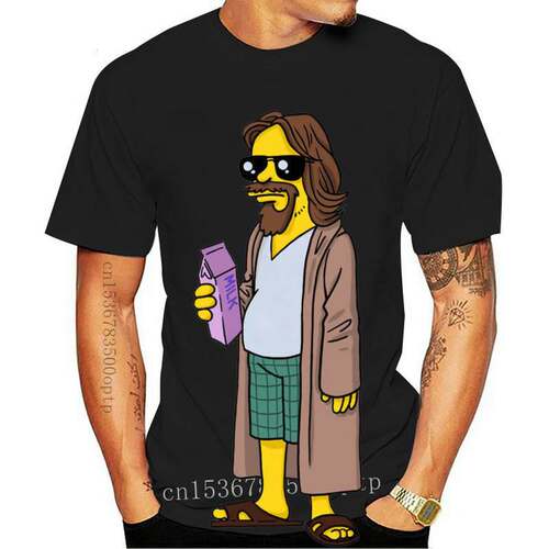 New The Big Lebowski The Dude Homer Funny White T-Shirt For