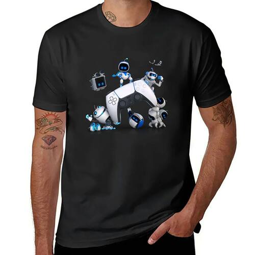 Astrobot T-Shirt summer tops plain heavy weight t shirts for