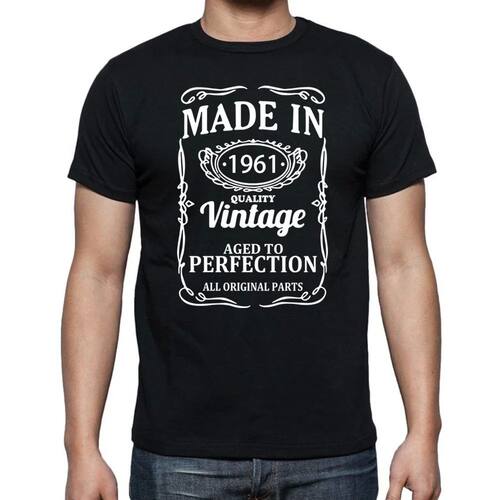 Vintage Made In 1961 T Shirt Birthday Present Funny Unisex G