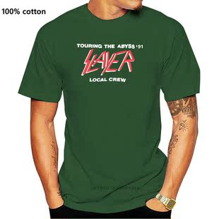 Vintage SLAYER LOCAL CREW 1991 Abyss Tour T-Shirt reprint S