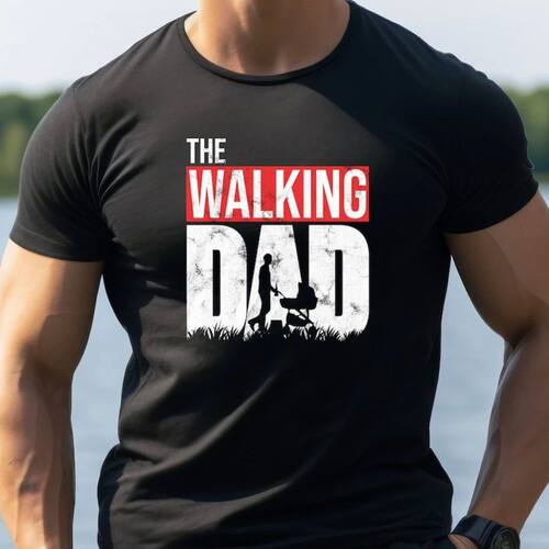 The Walking Dad Gift for Dad Father Funny Shirt Mens Daily L
