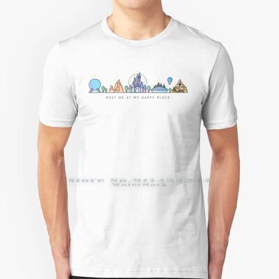 Meet Me At My Happy Place Vector Orlando Theme Park Illustra