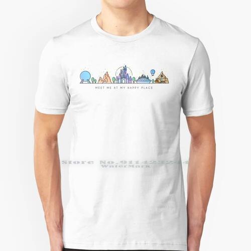Meet Me At My Happy Place Vector Orlando Theme Park Illustra