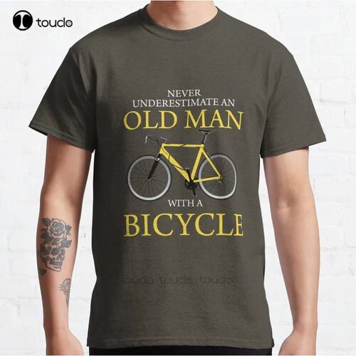 New Never Underestimate Old Man With Bicycle Classic T-Shirt